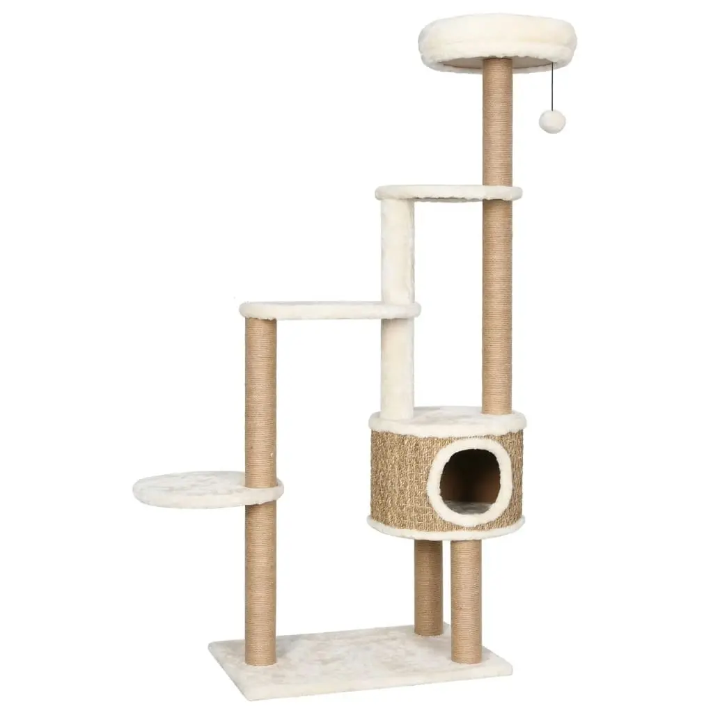 Cat Tree with Luxury Cushion and Scratching Post 148cm Seagrass 170978