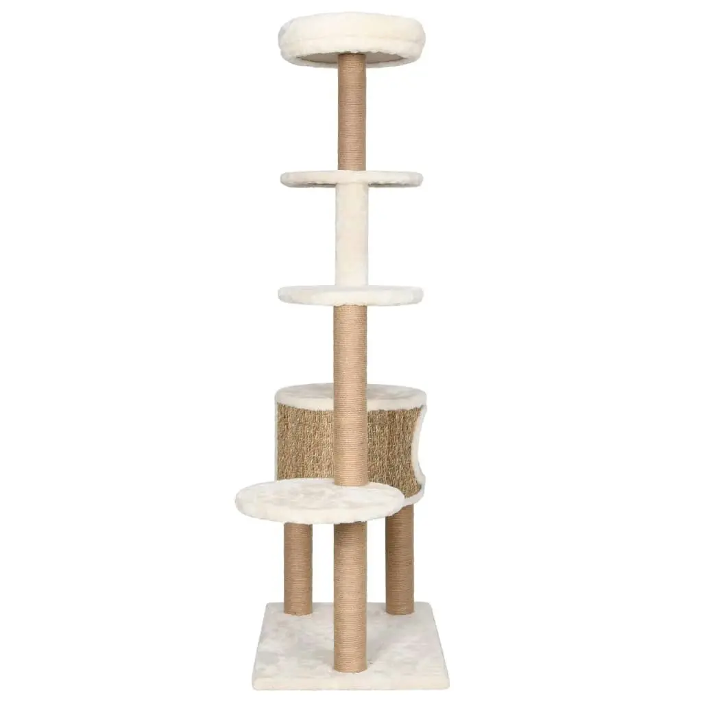 Cat Tree with Luxury Cushion and Scratching Post 148cm Seagrass 170978