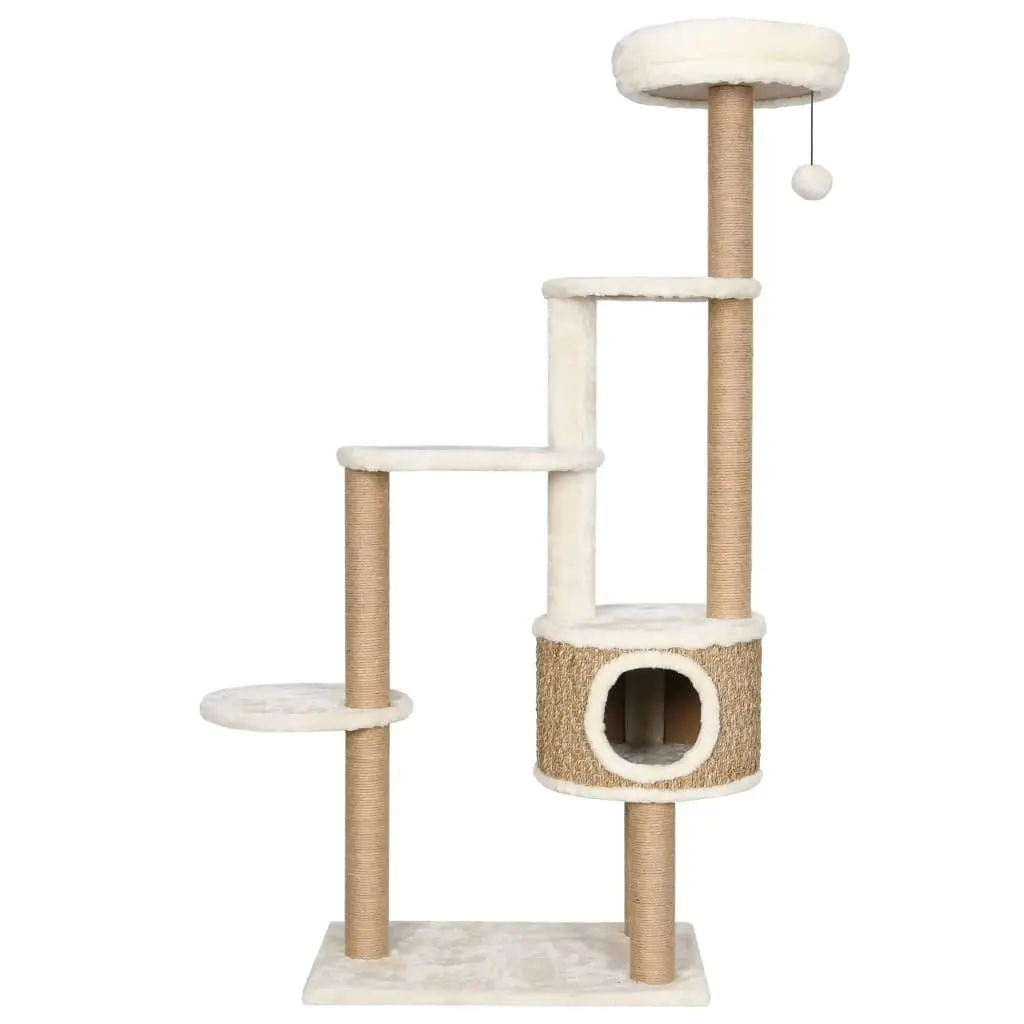 Cat Tree with Luxury Cushion and Scratching Post 148cm Seagrass 170978