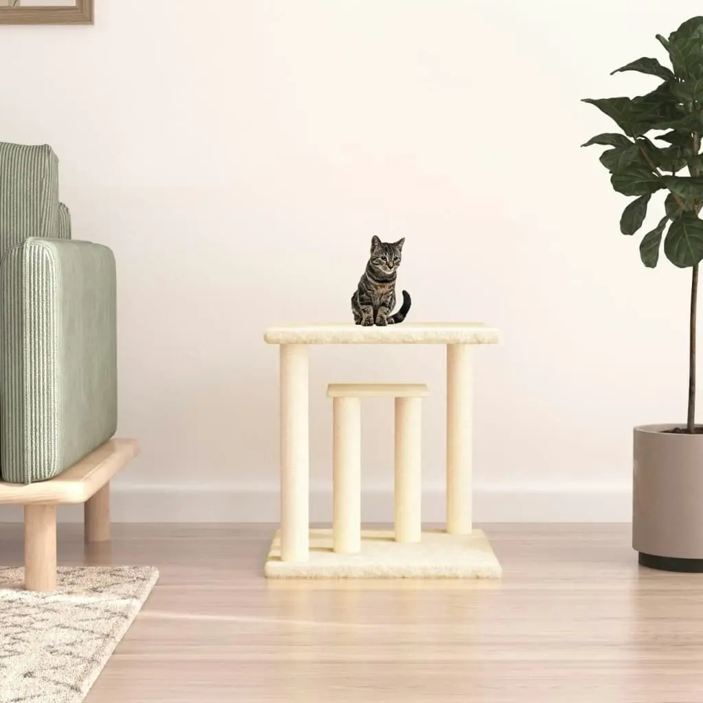 Cat Scratching Posts with Platforms Cream 50 cm 172043