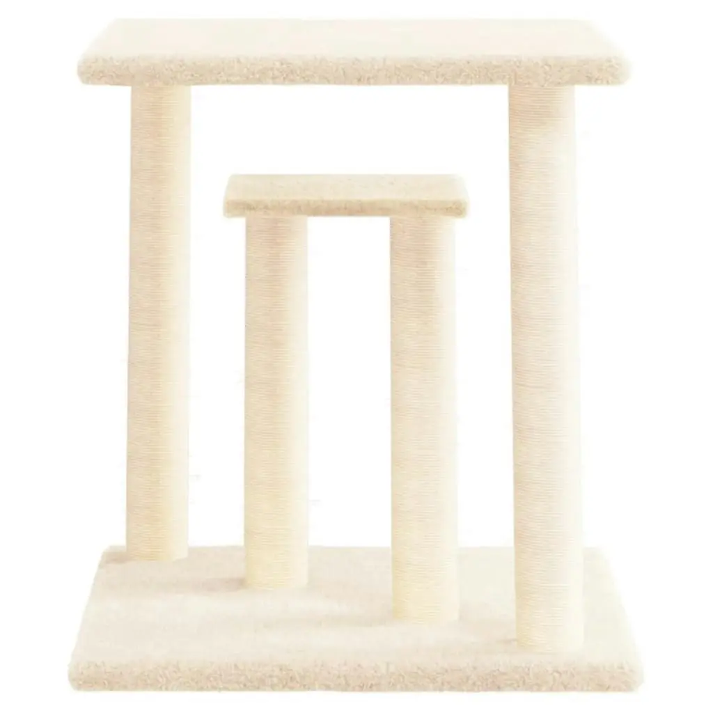 Cat Scratching Posts with Platforms Cream 50 cm 172043