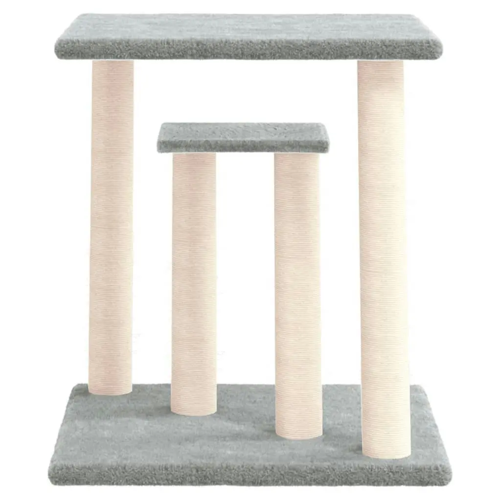 Cat Scratching Posts with Platforms Light Grey 50 cm 172044