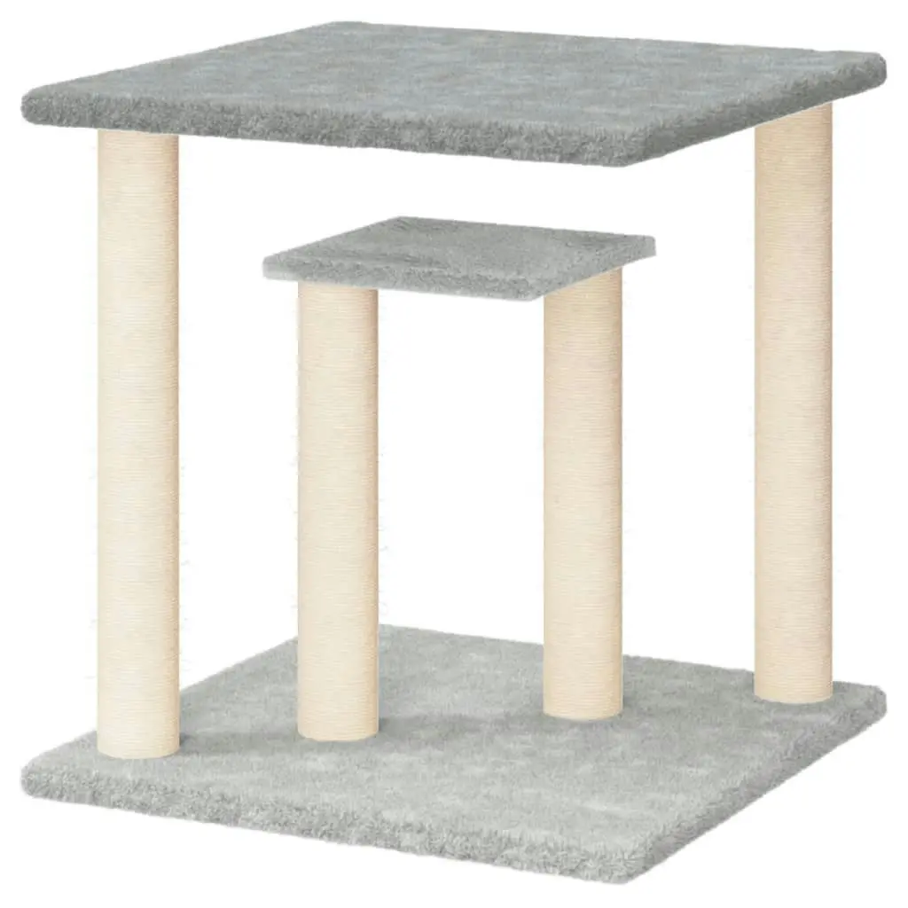 Cat Scratching Posts with Platforms Light Grey 50 cm 172044