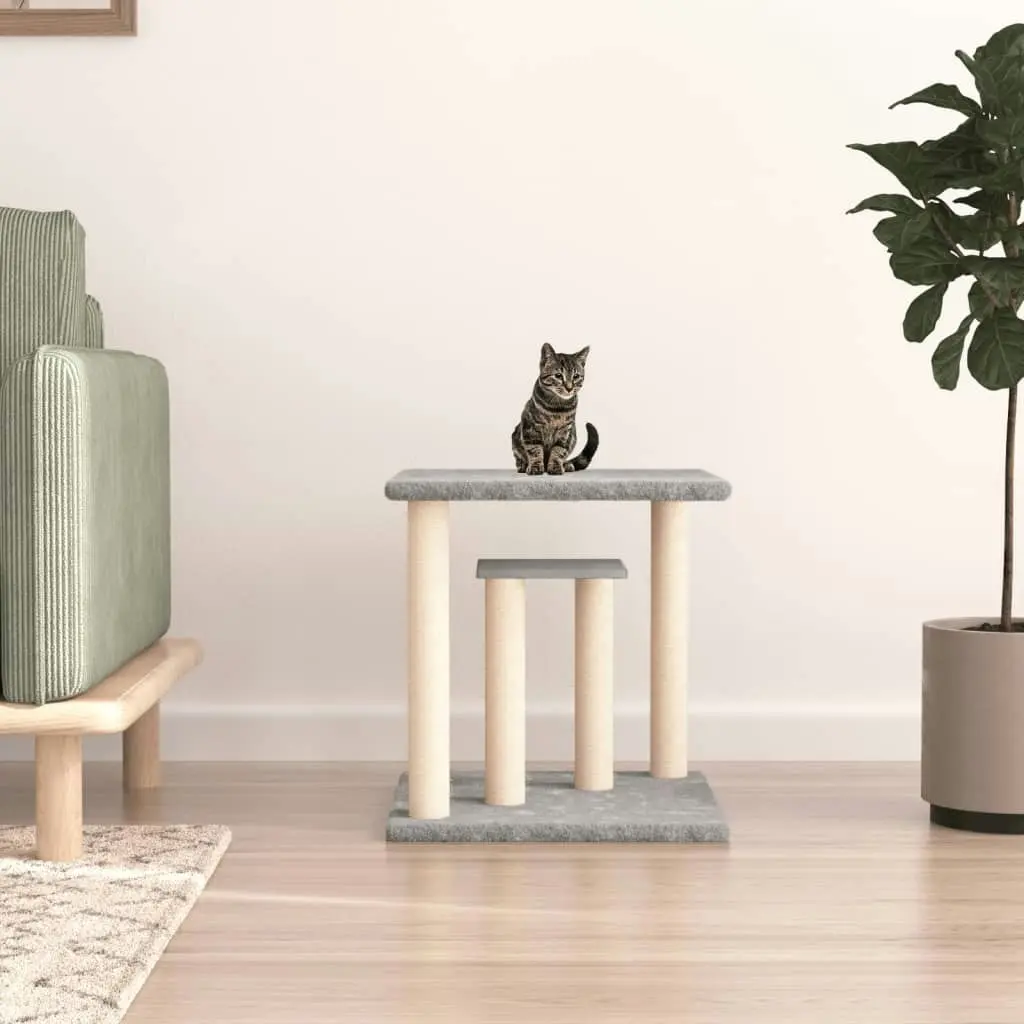 Cat Scratching Posts with Platforms Light Grey 50 cm 172044