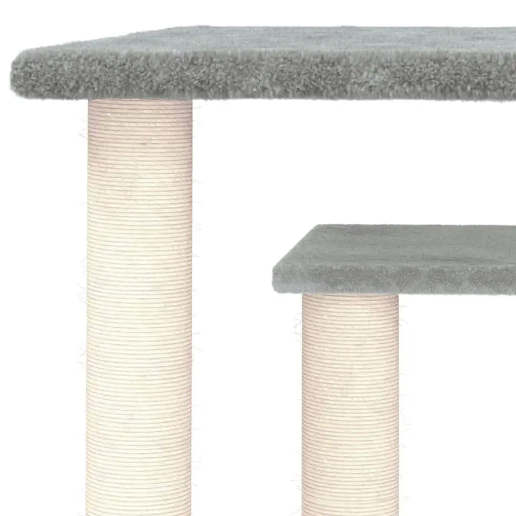 Cat Scratching Posts with Platforms Light Grey 50 cm 172044