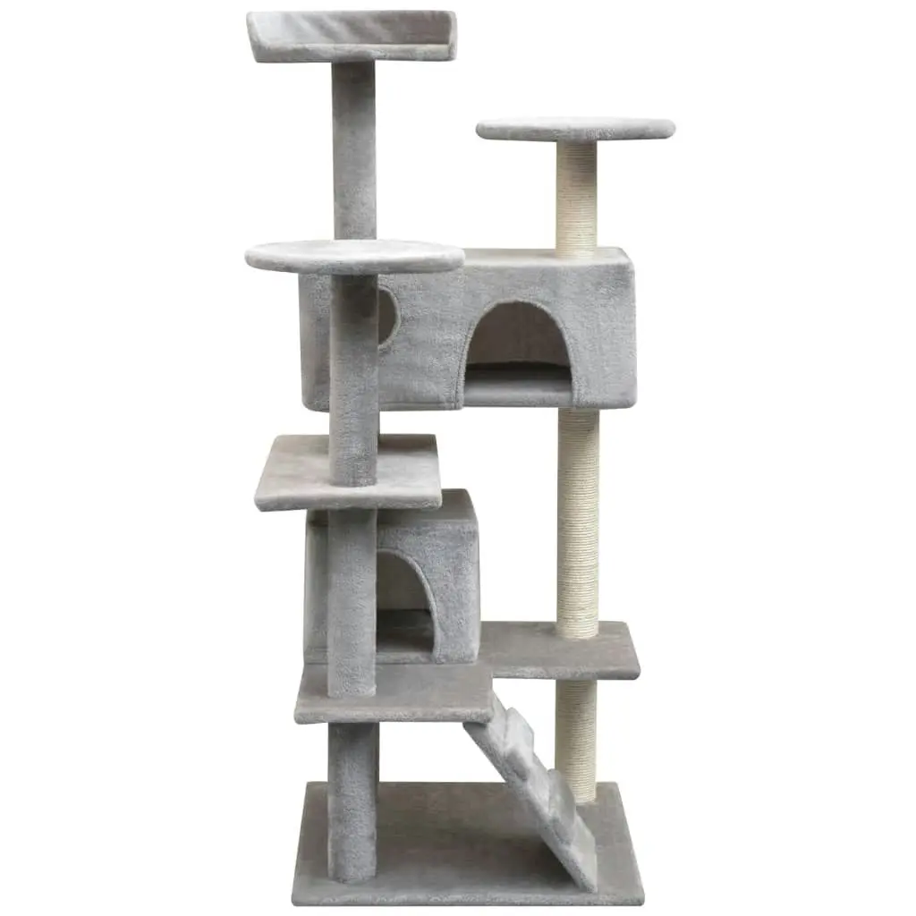 Cat Tree with Sisal Scratching Posts 125 cm Grey 170475