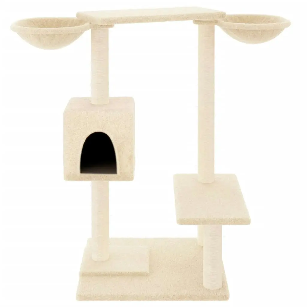 Cat Tree with Scratching Posts Cream 82 cm 171759