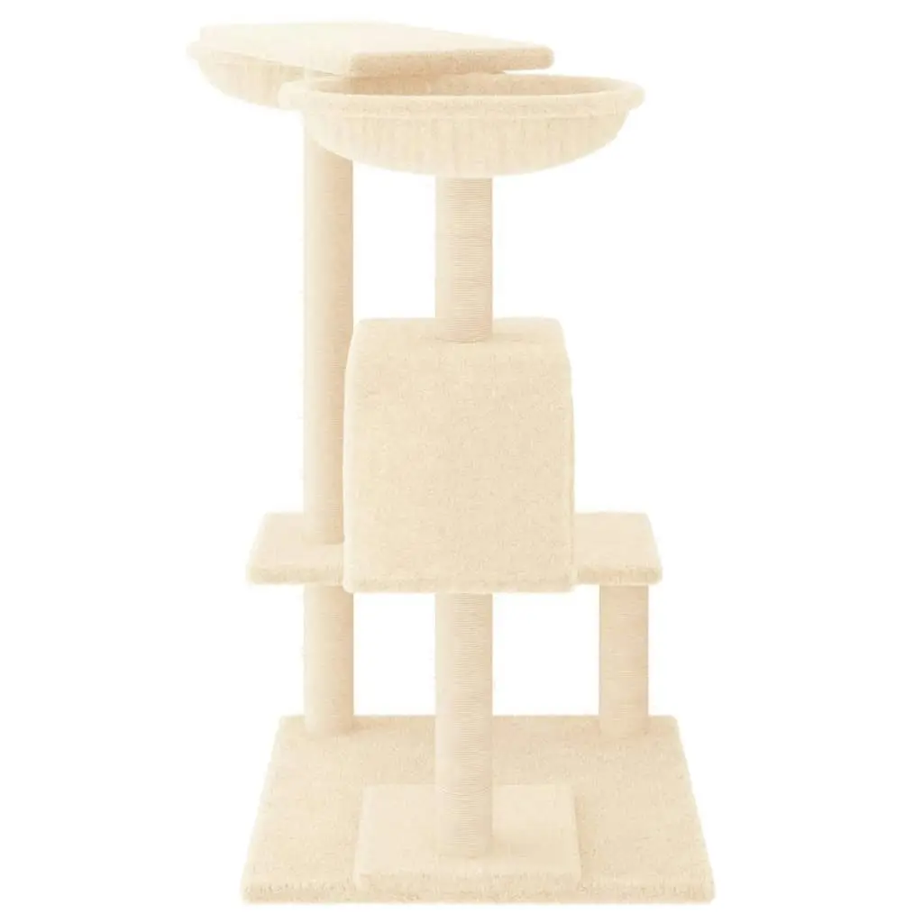 Cat Tree with Scratching Posts Cream 82 cm 171759