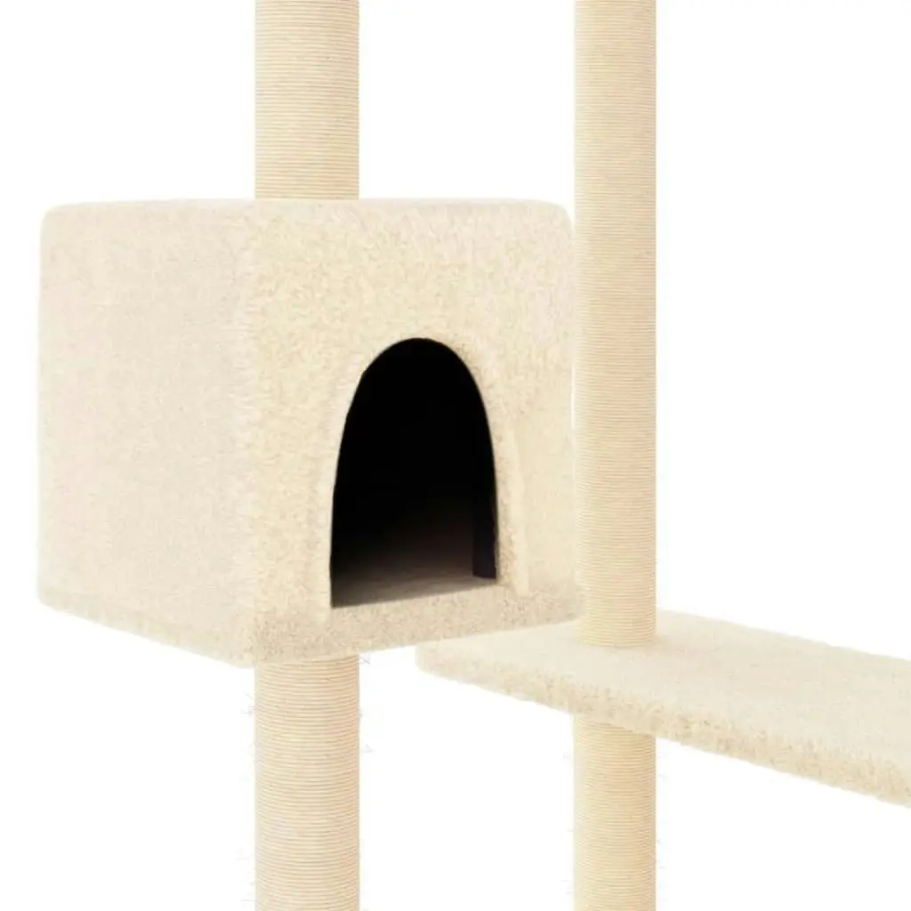 Cat Tree with Scratching Posts Cream 82 cm 171759