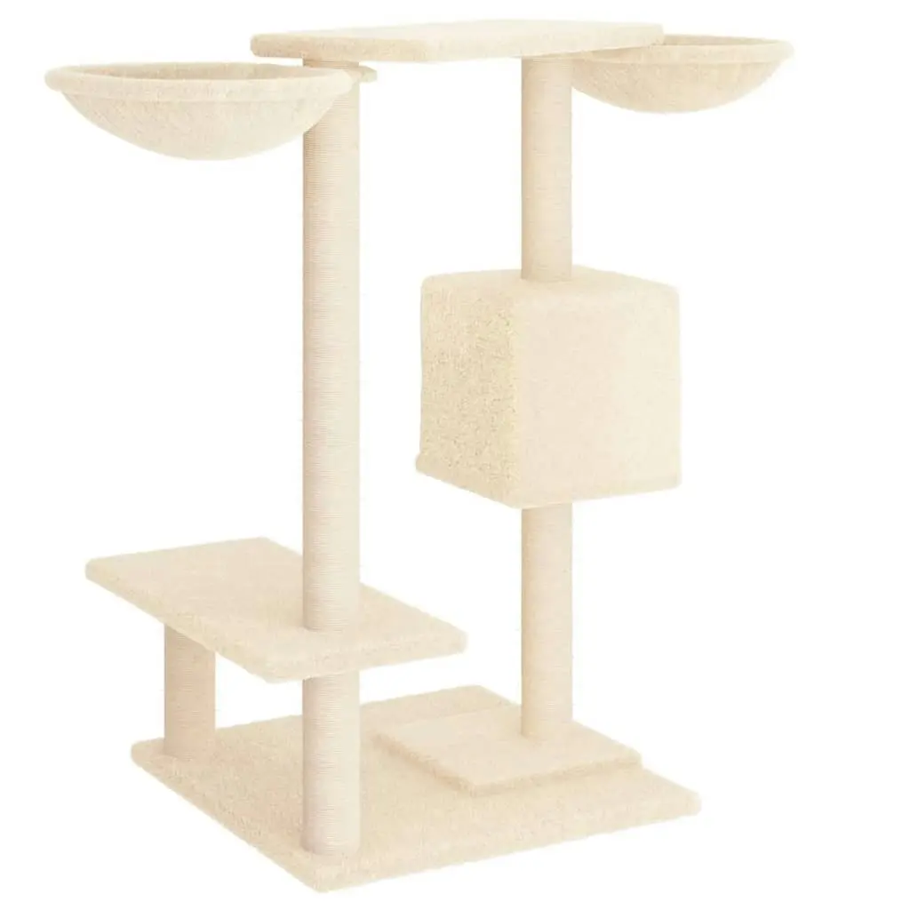 Cat Tree with Scratching Posts Cream 82 cm 171759