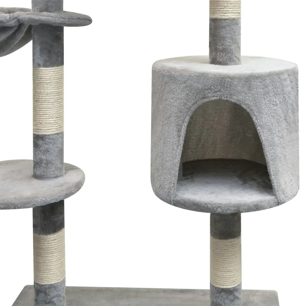 Cat Tree with Sisal Scratching Posts 125 cm Grey 170480