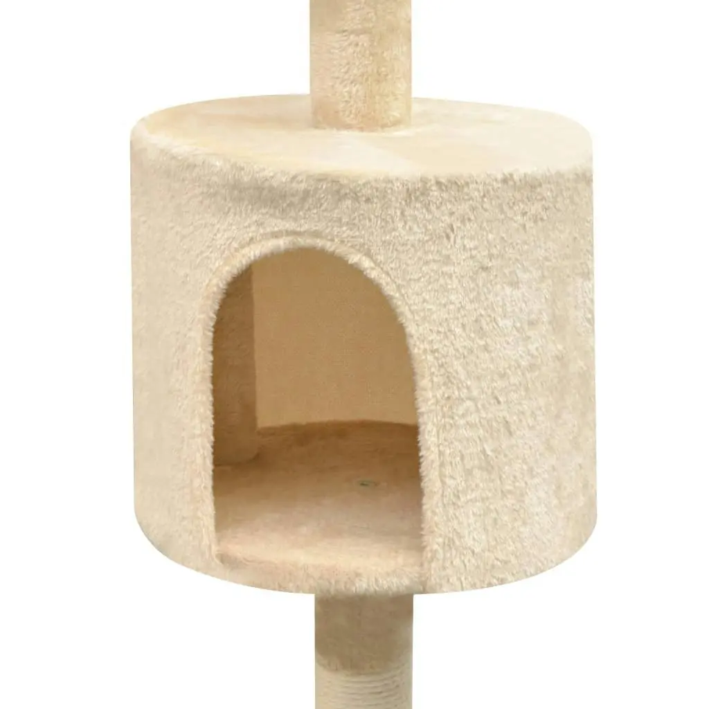 Cat Tree with Sisal Scratching Posts 125 cm Beige 170482