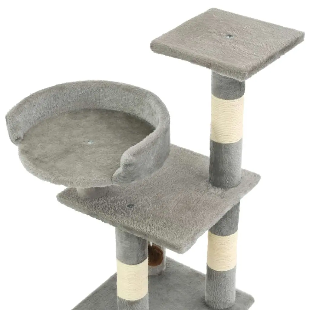 Cat Tree with Sisal Scratching Posts 65 cm Grey 170607