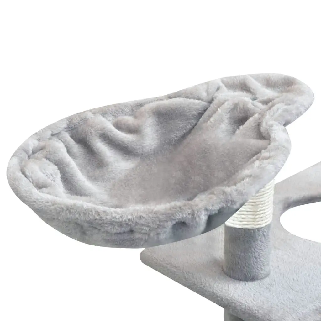 Cat Tree with Sisal Scratching Posts 150 cm Grey 170485