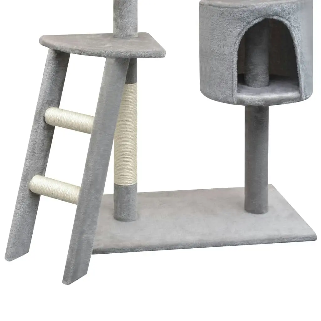 Cat Tree with Sisal Scratching Posts 150 cm Grey 170485