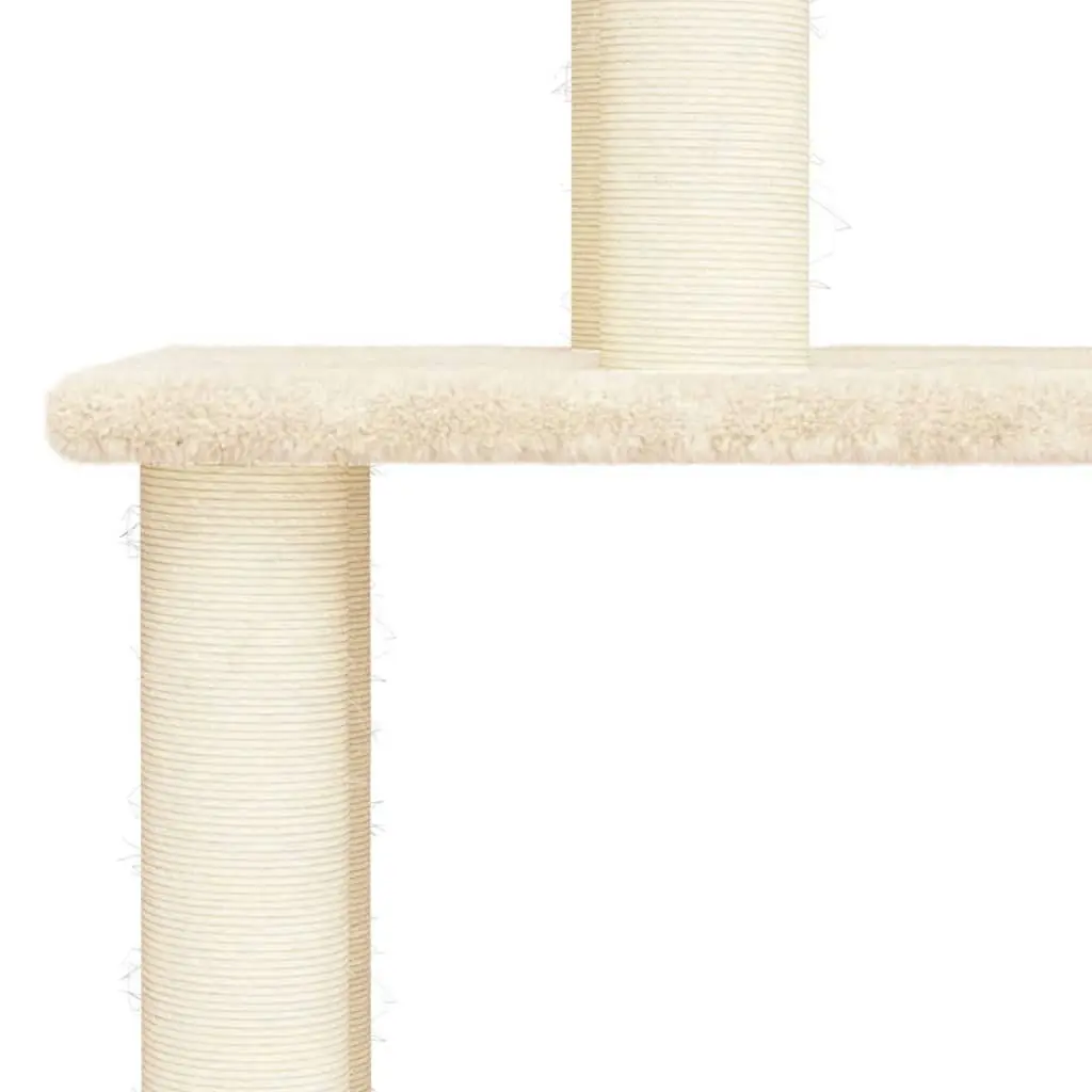 Cat Tree with Sisal Scratching Posts Cream 149 cm 171741