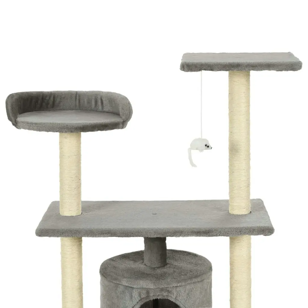 Cat Tree with Sisal Scratching Posts 95 cm Grey 170512