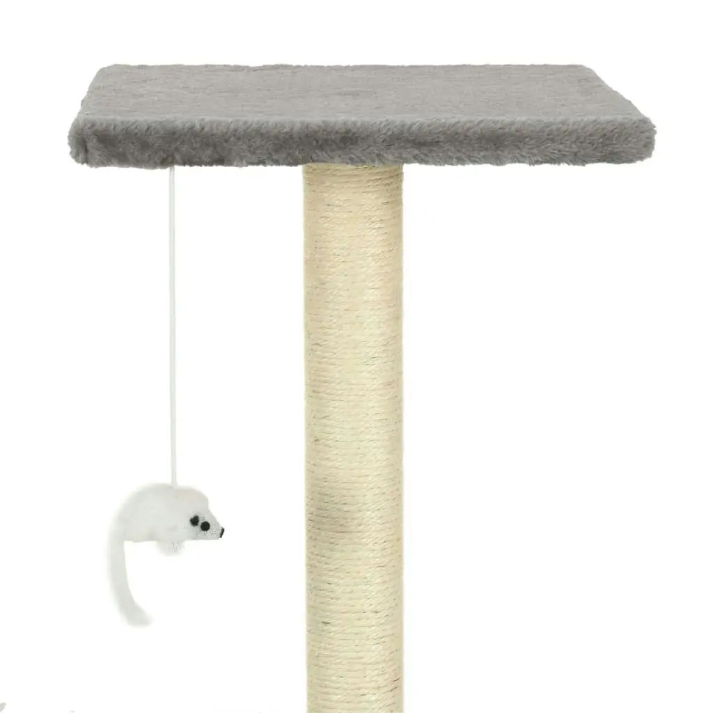 Cat Tree with Sisal Scratching Posts 95 cm Grey 170512