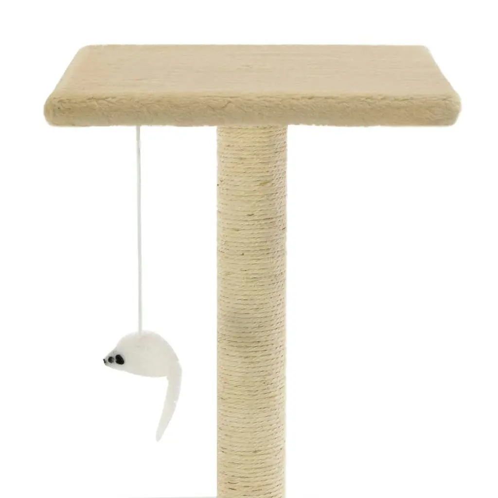 Cat Tree with Sisal Scratching Posts 95 cm Beige 170514