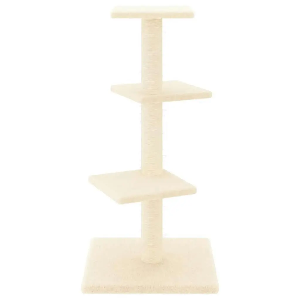 Cat Tree with Sisal Scratching Posts Cream 70 cm 171753