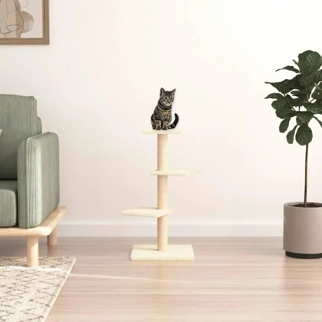 Cat Tree with Sisal Scratching Posts Cream 70 cm 171753