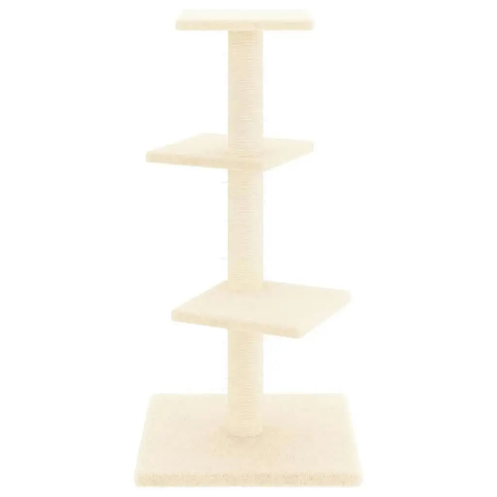 Cat Tree with Sisal Scratching Posts Cream 70 cm 171753