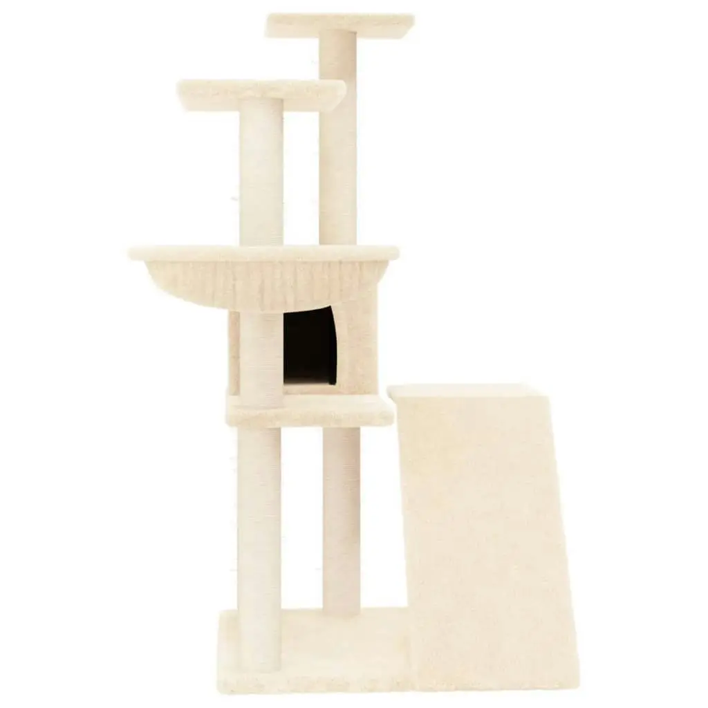 Cat Tree with Sisal Scratching Posts Cream 94 cm 171702