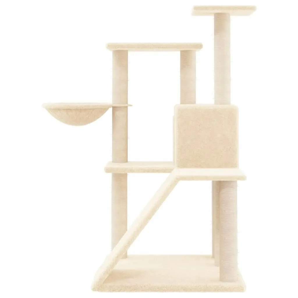 Cat Tree with Sisal Scratching Posts Cream 94 cm 171702