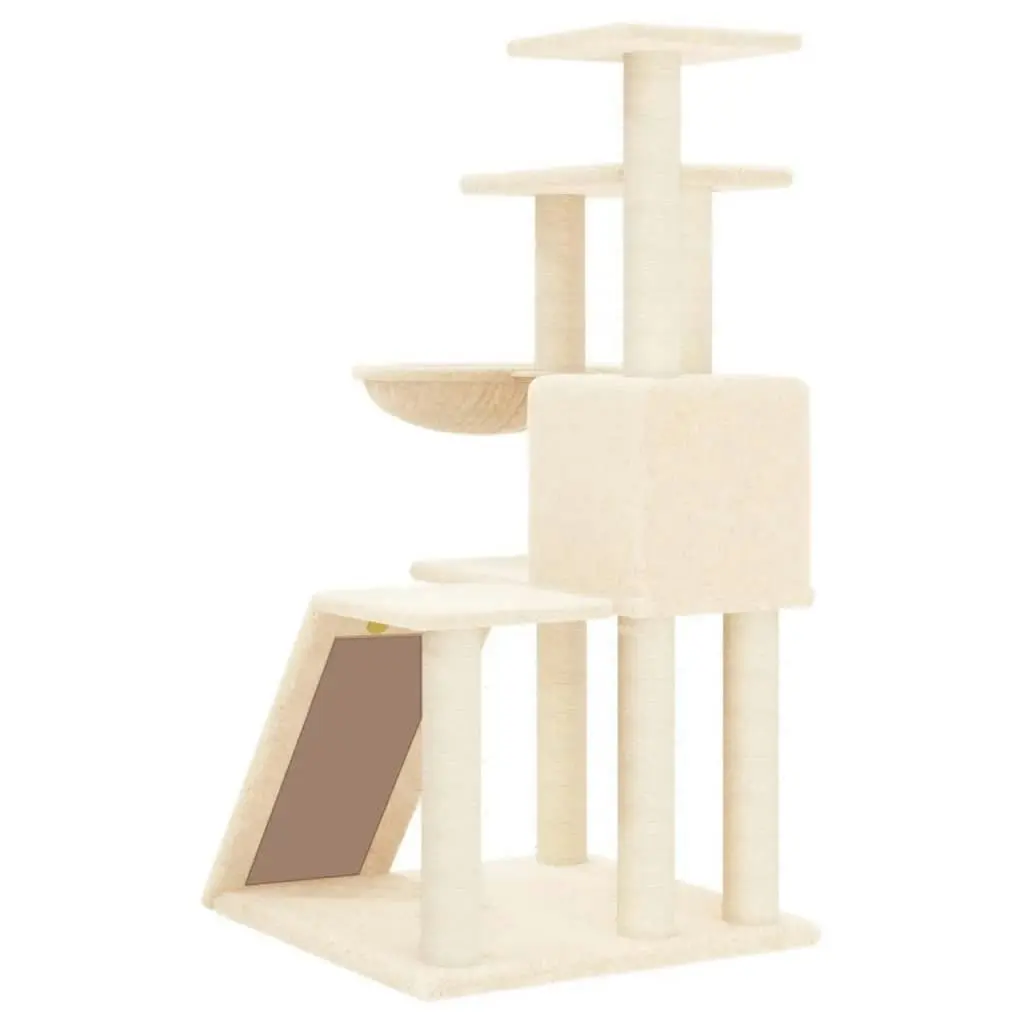 Cat Tree with Sisal Scratching Posts Cream 94 cm 171702