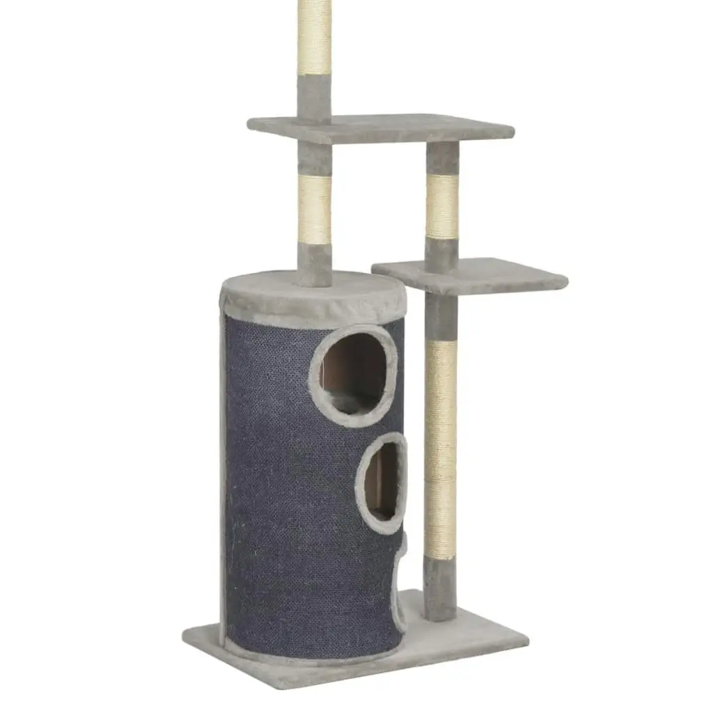 Cat Tree with Sisal Scratching Posts Grey 260 cm 170670