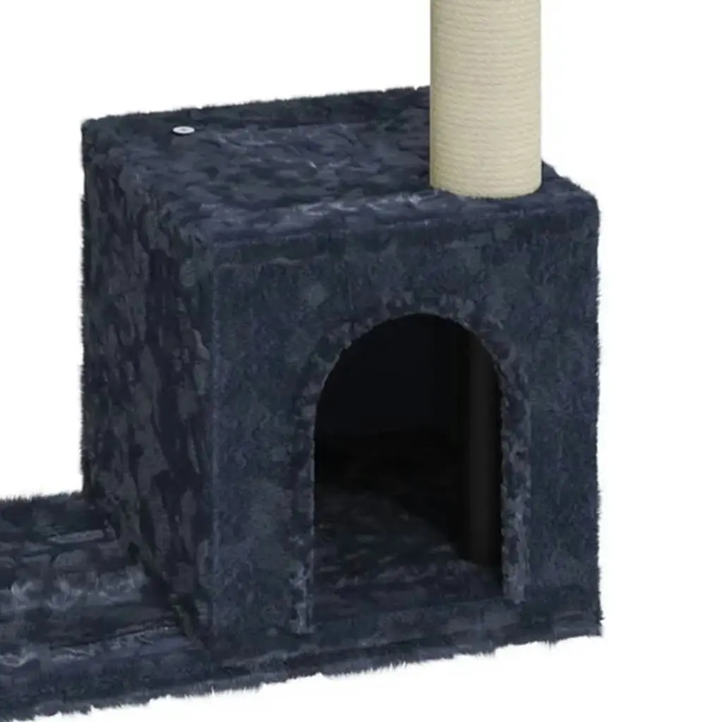 Cat Tree with Sisal Scratching Posts Dark Grey 70 cm 171435