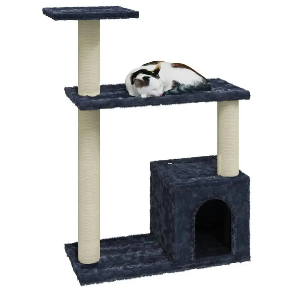 Cat Tree with Sisal Scratching Posts Dark Grey 70 cm 171435