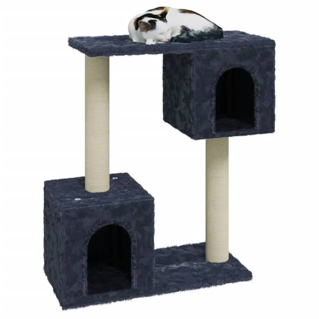 Cat Tree with Sisal Scratching Posts Dark Grey 60 cm 171432