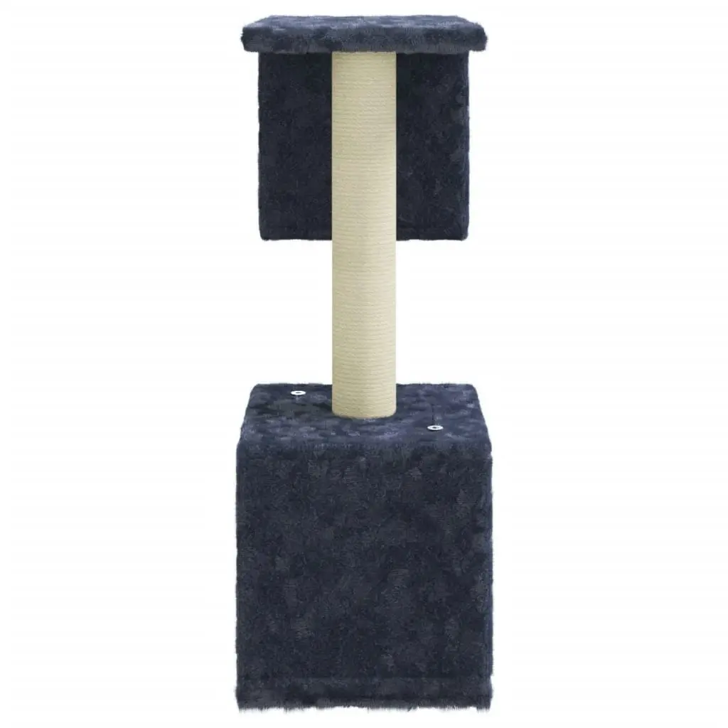 Cat Tree with Sisal Scratching Posts Dark Grey 60 cm 171432