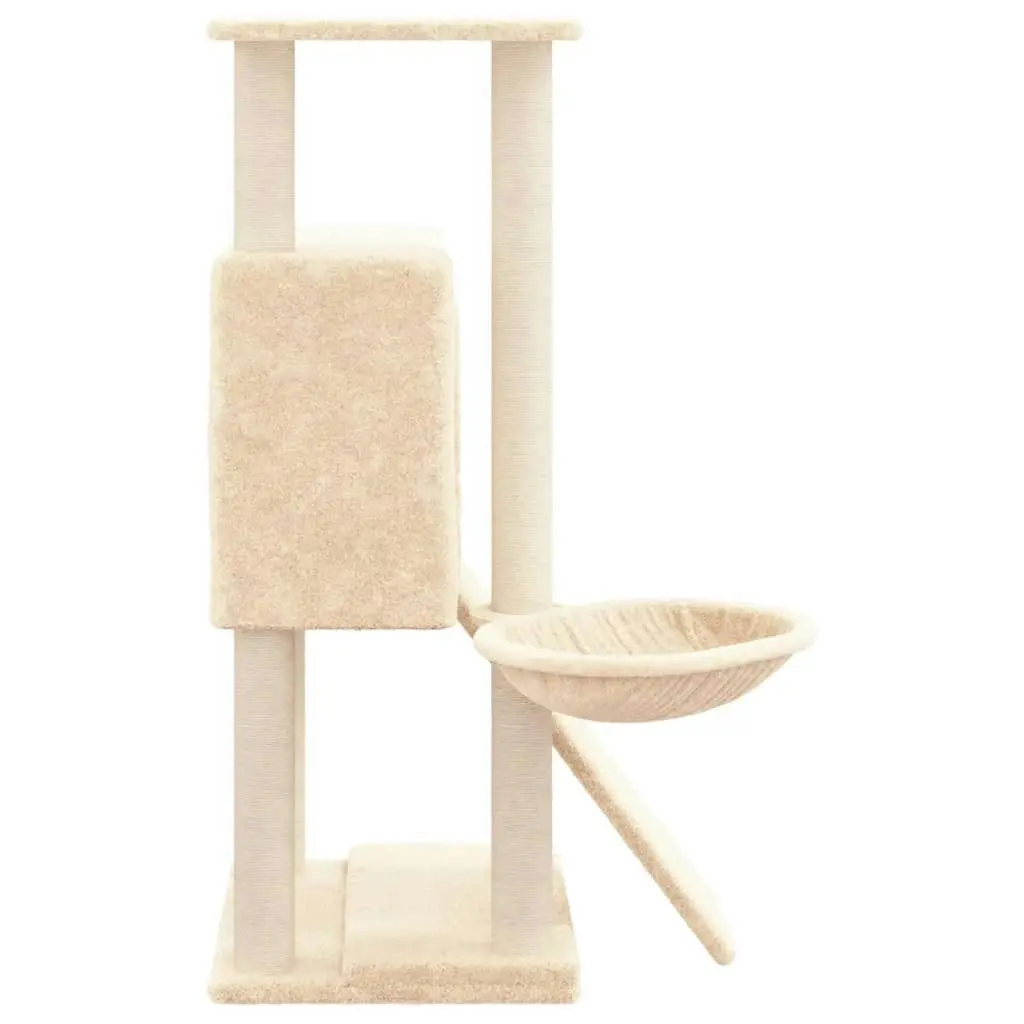 Cat Tree with Sisal Scratching Posts Cream 96 cm 171645