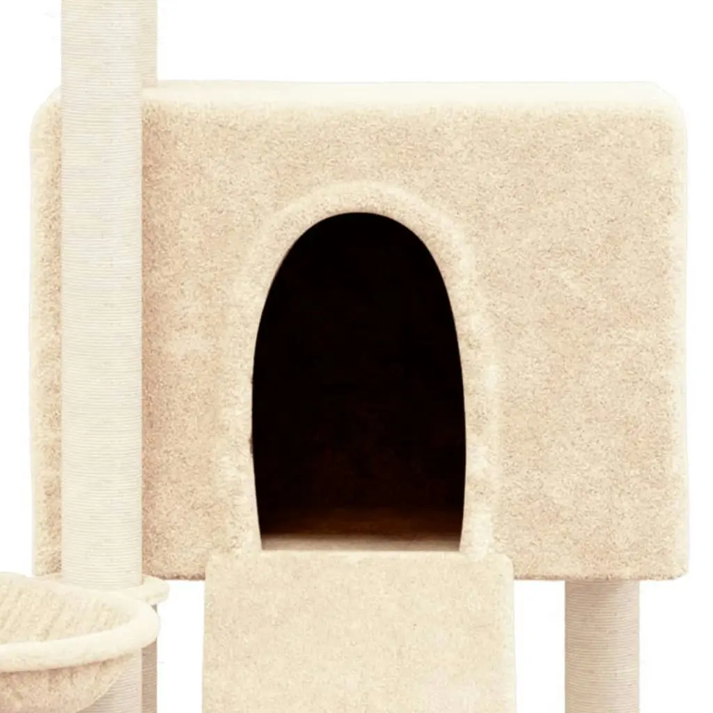 Cat Tree with Sisal Scratching Posts Cream 96 cm 171645