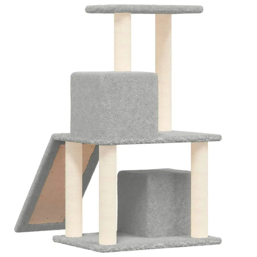 Cat Tree with Sisal Scratching Posts Light Grey 82 cm 171664