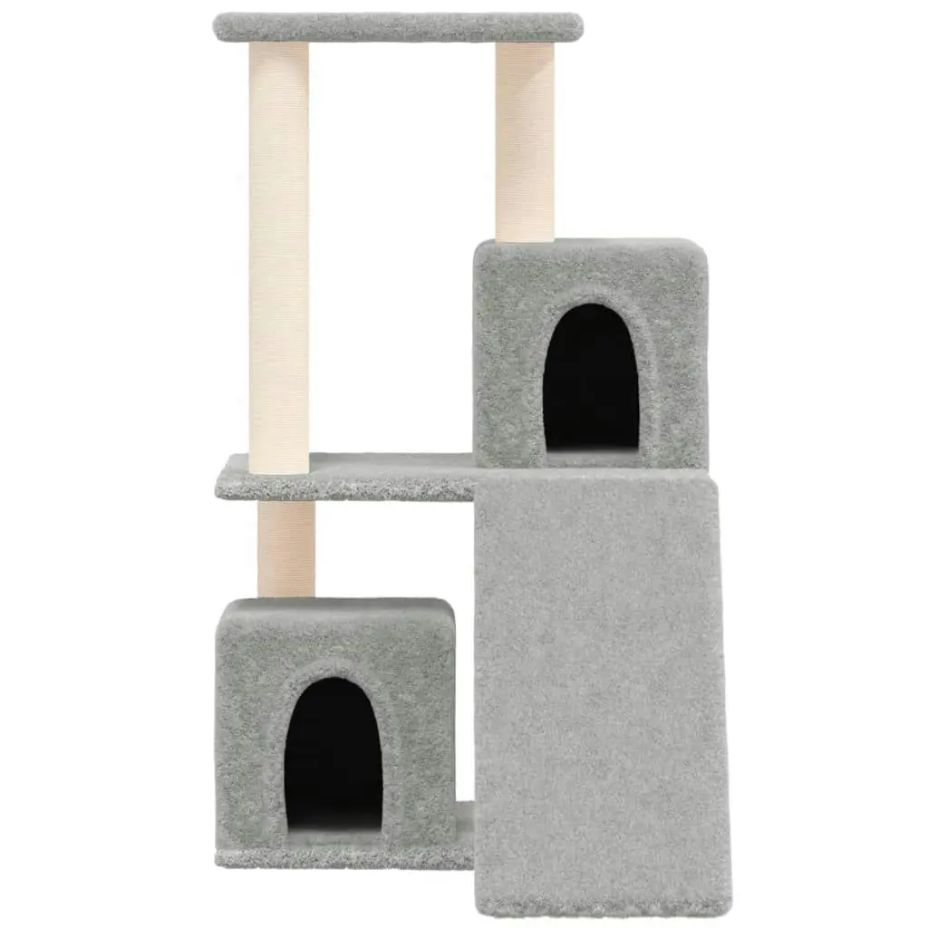 Cat Tree with Sisal Scratching Posts Light Grey 82 cm 171664