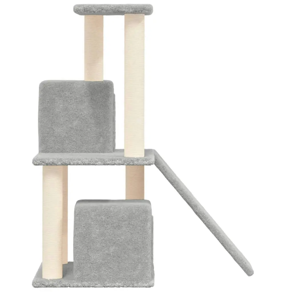 Cat Tree with Sisal Scratching Posts Light Grey 82 cm 171664