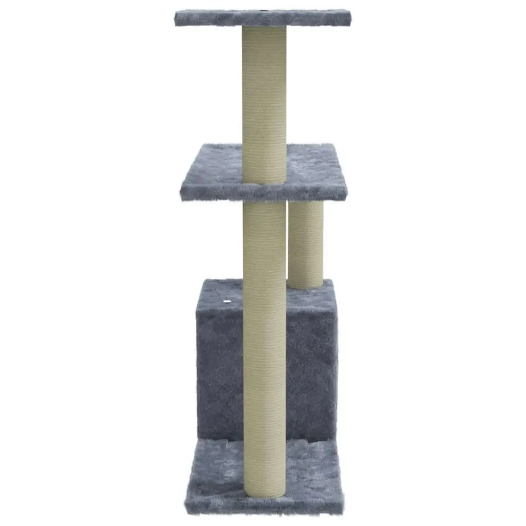 Cat Tree with Sisal Scratching Posts Light Grey 70 cm 171434