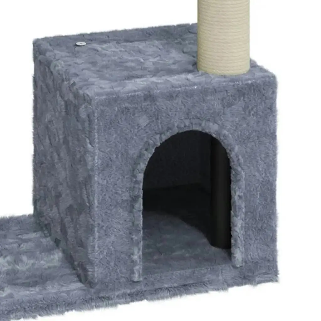 Cat Tree with Sisal Scratching Posts Light Grey 70 cm 171434