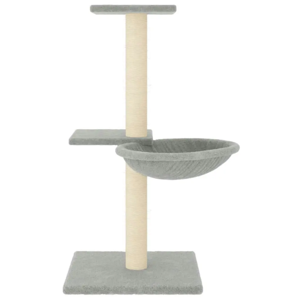 Cat Tree with Sisal Scratching Posts Light Grey 72 cm 171769