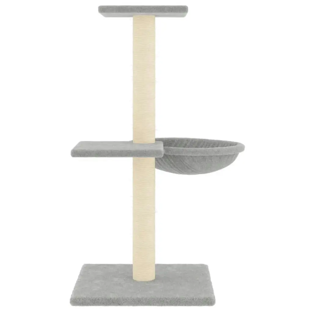 Cat Tree with Sisal Scratching Posts Light Grey 72 cm 171769