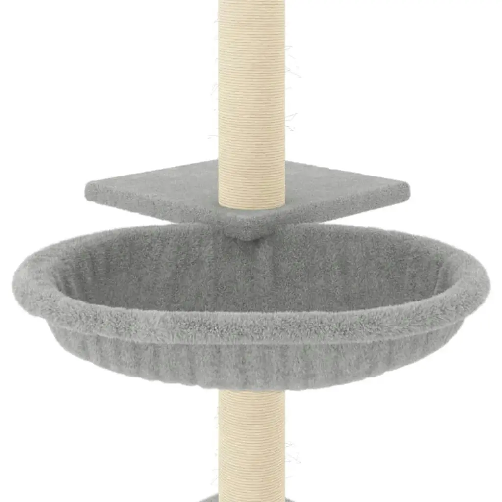 Cat Tree with Sisal Scratching Posts Light Grey 72 cm 171769