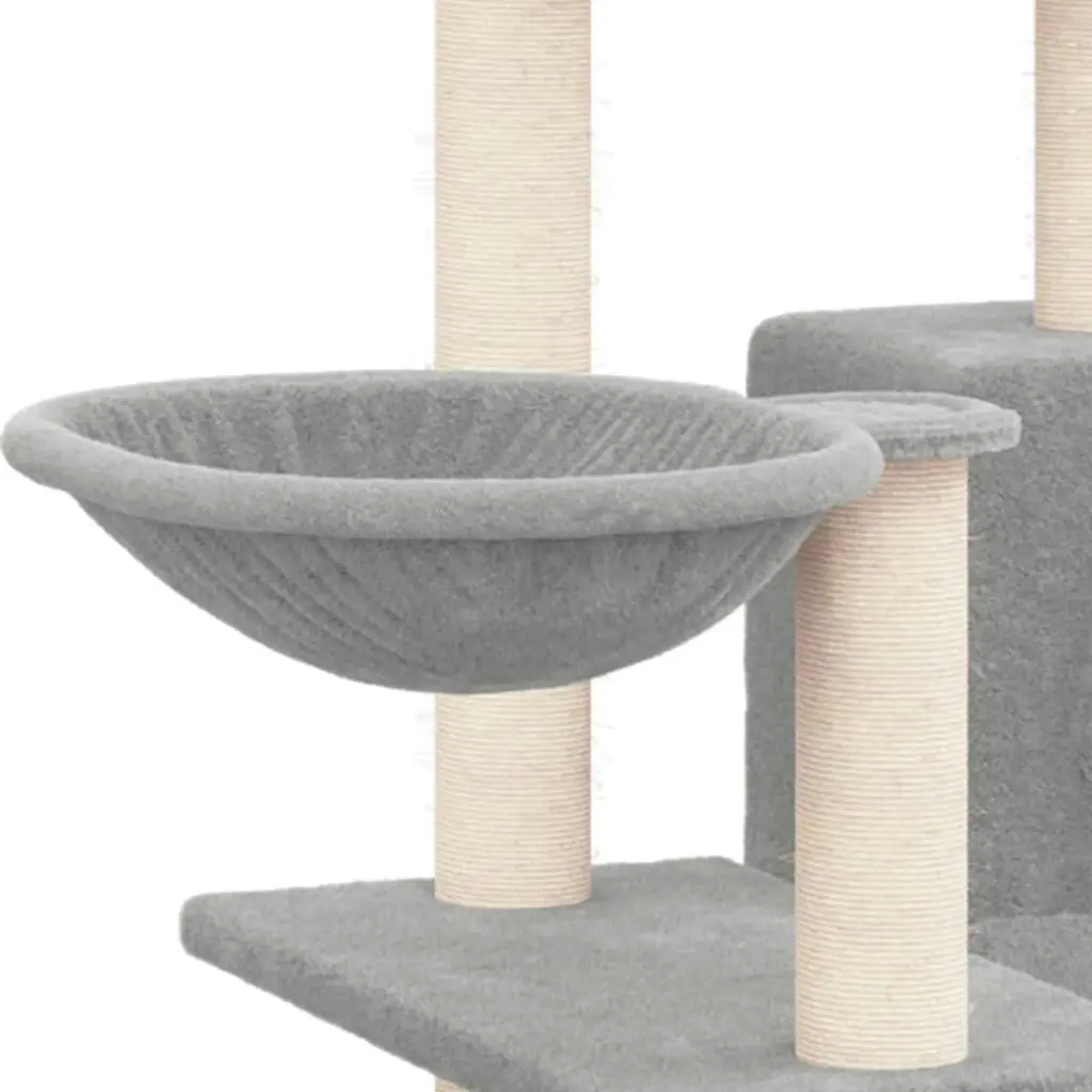 Cat Tree with Sisal Scratching Posts Light Grey 82 cm 171667