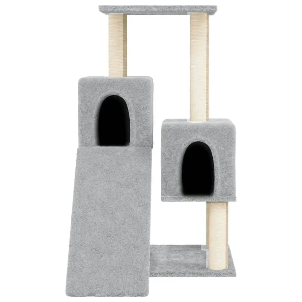 Cat Tree with Sisal Scratching Posts Light Grey 82 cm 171778