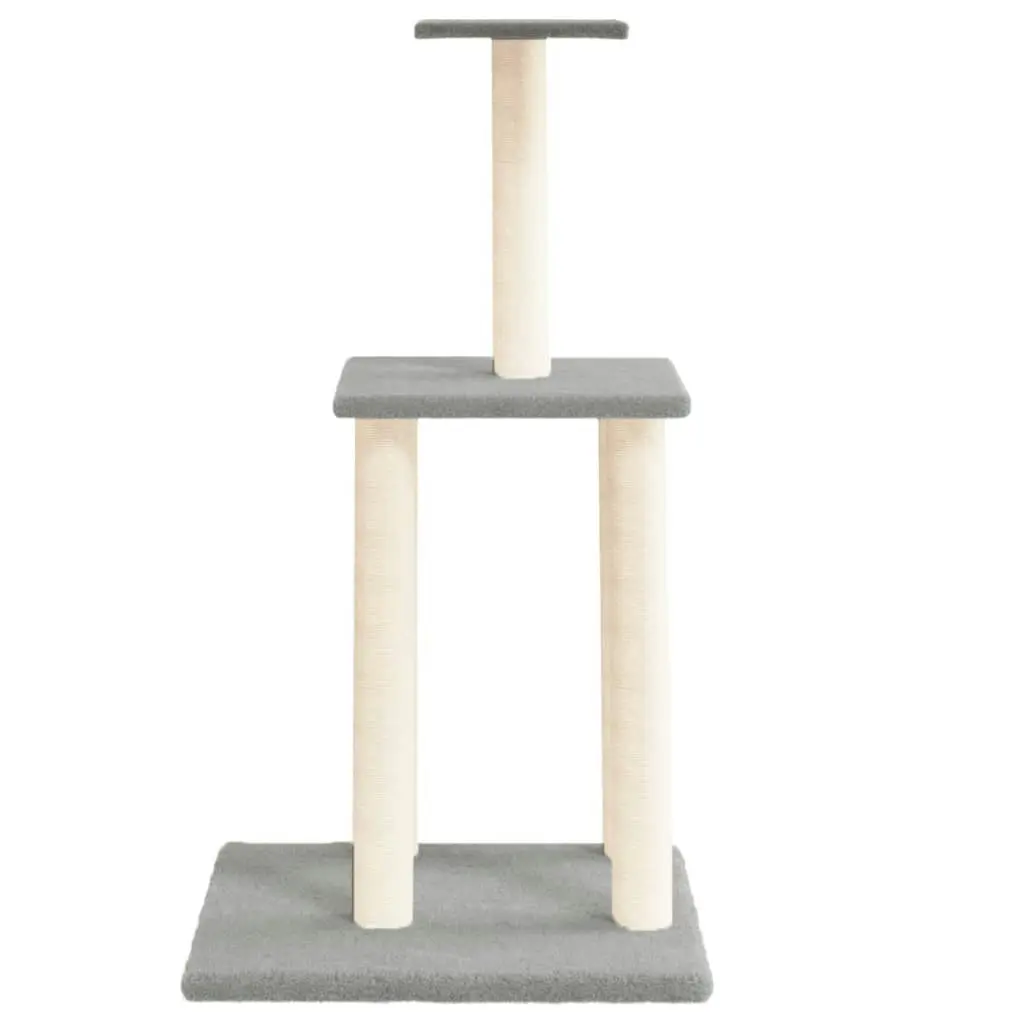 Cat Tree with Sisal Scratching Posts Light Grey 85.5 cm 171739