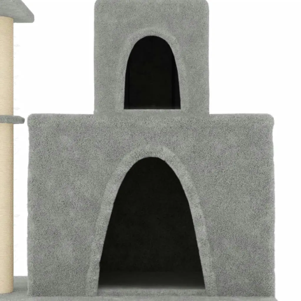 Cat Tree with Sisal Scratching Posts Light Grey 83 cm 171766