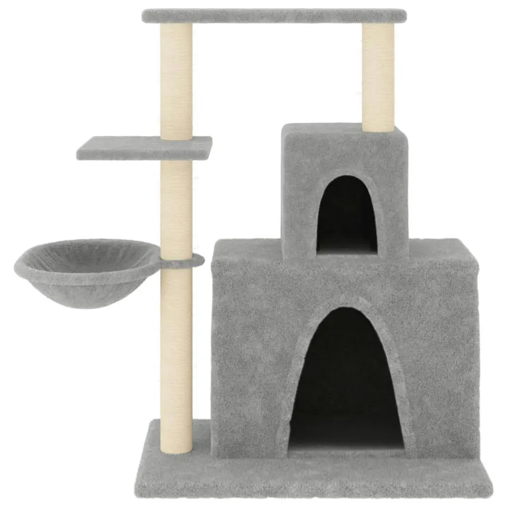 Cat Tree with Sisal Scratching Posts Light Grey 83 cm 171766