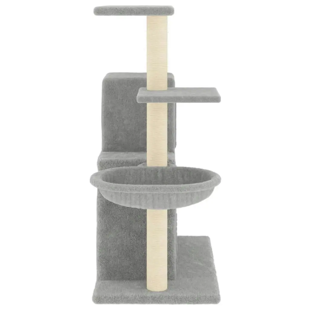 Cat Tree with Sisal Scratching Posts Light Grey 83 cm 171766